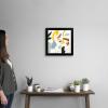 imageThe Novogratz Color Block Llama III White Framed Art Print 15quotx15quotx1quotBlack Frame