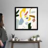 imageThe Novogratz Color Block Llama III White Framed Art Print 15quotx15quotx1quotBlack Frame