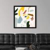 imageThe Novogratz Color Block Llama III White Framed Art Print 15quotx15quotx1quotBlack Frame