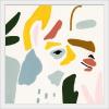 imageThe Novogratz Color Block Llama III White Framed Art Print 15quotx15quotx1quotWhite Frame