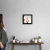 imageThe Novogratz Color Block Llama IV White Framed Art Print 15quotx15quotx1quotBlack Frame