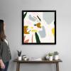imageThe Novogratz Color Block Llama IV White Framed Art Print 15quotx15quotx1quotBlack Frame
