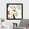 imageThe Novogratz Color Block Llama IV White Framed Art Print 15quotx15quotx1quotBlack Frame