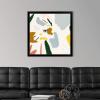 imageThe Novogratz Color Block Llama IV White Framed Art Print 15quotx15quotx1quotBlack Frame