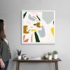 imageThe Novogratz Color Block Llama IV White Framed Art Print 15quotx15quotx1quotWhite Frame