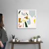 imageThe Novogratz Color Block Llama IV White Framed Art Print 15quotx15quotx1quotWhite Frame
