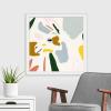 imageThe Novogratz Color Block Llama IV White Framed Art Print 15quotx15quotx1quotWhite Frame