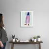 imageThe Novogratz Color Me Stripes II White Framed Art Print 15quotx18quotx1quotEspresso