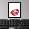 imageThe Novogratz Mouth Full of Metal II White Framed Art Print 15quotx18quotx1quotBlack Frame