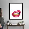 imageThe Novogratz Mouth Full of Metal II White Framed Art Print 15quotx18quotx1quotBlack Frame