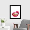 imageThe Novogratz Mouth Full of Metal II White Framed Art Print 15quotx18quotx1quotBlack Frame