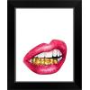 imageThe Novogratz Mouth Full of Metal II White Framed Art Print 15quotx18quotx1quotBlack Frame