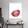imageThe Novogratz Mouth Full of Metal II White Framed Art Print 15quotx18quotx1quotWhite Frame