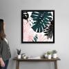 imageThe Novogratz Palm Blush II White Framed Art Print 15quotx15quotx1quotBlack Frame