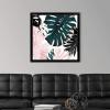 imageThe Novogratz Palm Blush II White Framed Art Print 15quotx15quotx1quotBlack Frame