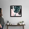 imageThe Novogratz Palm Blush II White Framed Art Print 15quotx15quotx1quotBlack Frame