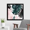 imageThe Novogratz Palm Blush II White Framed Art Print 15quotx15quotx1quotBlack Frame