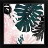 imageThe Novogratz Palm Blush II White Framed Art Print 15quotx15quotx1quotBlack Frame