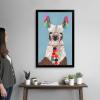 imageThe Novogratz Pom Pom Llama I White Framed Art Print 15quotx21quotx1quotBlack Frame