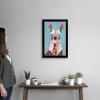 imageThe Novogratz Pom Pom Llama I White Framed Art Print 15quotx21quotx1quotBlack Frame