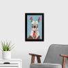 imageThe Novogratz Pom Pom Llama I White Framed Art Print 15quotx21quotx1quotBlack Frame
