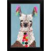 imageThe Novogratz Pom Pom Llama I White Framed Art Print 15quotx21quotx1quotBlack Frame