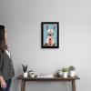 imageThe Novogratz Pom Pom Llama I White Framed Art Print 15quotx21quotx1quotBlack Frame