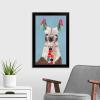 imageThe Novogratz Pom Pom Llama I White Framed Art Print 15quotx21quotx1quotBlack Frame