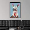 imageThe Novogratz Pom Pom Llama I White Framed Art Print 15quotx21quotx1quotBlack Frame