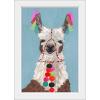 imageThe Novogratz Pom Pom Llama I White Framed Art Print 15quotx21quotx1quotWhite Frame