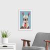 imageThe Novogratz Pom Pom Llama I White Framed Art Print 15quotx21quotx1quotWhite Frame