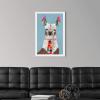 imageThe Novogratz Pom Pom Llama I White Framed Art Print 15quotx21quotx1quotWhite Frame