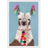 imageThe Novogratz Pom Pom Llama I White Framed Art Print 15quotx21quotx1quotWhite Frame