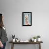 imageThe Novogratz Pom Pom Llama II White Framed Art Print 15quotx21quotx1quotBlack Frame