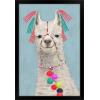 imageThe Novogratz Pom Pom Llama II White Framed Art Print 15quotx21quotx1quotBlack Frame