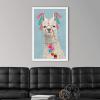 imageThe Novogratz Pom Pom Llama II White Framed Art Print 15quotx21quotx1quotWhite Frame