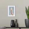 imageThe Novogratz Pom Pom Llama II White Framed Art Print 15quotx21quotx1quotWhite Frame