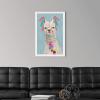imageThe Novogratz Pom Pom Llama II White Framed Art Print 15quotx21quotx1quotWhite Frame