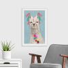 imageThe Novogratz Pom Pom Llama II White Framed Art Print 15quotx21quotx1quotWhite Frame