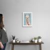 imageThe Novogratz Pom Pom Llama II White Framed Art Print 15quotx21quotx1quotWhite Frame