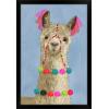 imageThe Novogratz Pom Pom Llama III White Framed Art Print 15quotx21quotx1quotBlack Frame