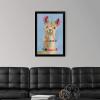 imageThe Novogratz Pom Pom Llama III White Framed Art Print 15quotx21quotx1quotBlack Frame