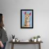 imageThe Novogratz Pom Pom Llama III White Framed Art Print 15quotx21quotx1quotBlack Frame