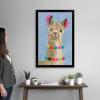 imageThe Novogratz Pom Pom Llama III White Framed Art Print 15quotx21quotx1quotBlack Frame