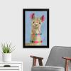 imageThe Novogratz Pom Pom Llama III White Framed Art Print 15quotx21quotx1quotBlack Frame