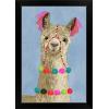 imageThe Novogratz Pom Pom Llama III White Framed Art Print 15quotx21quotx1quotBlack Frame