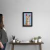imageThe Novogratz Pom Pom Llama III White Framed Art Print 15quotx21quotx1quotBlack Frame