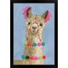 imageThe Novogratz Pom Pom Llama III White Framed Art Print 15quotx21quotx1quotBlack Frame