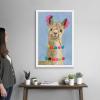 imageThe Novogratz Pom Pom Llama III White Framed Art Print 15quotx21quotx1quotWhite Frame