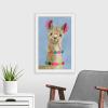 imageThe Novogratz Pom Pom Llama III White Framed Art Print 15quotx21quotx1quotWhite Frame